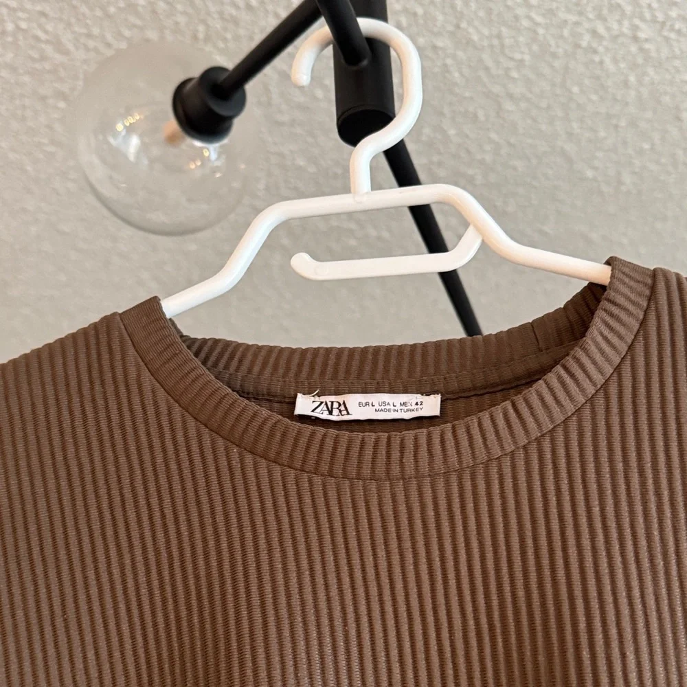 Zara OTTOMAN KNIT T-SHIRT - Picture 4 of 5